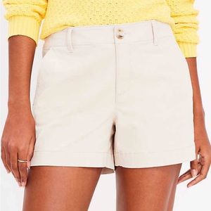 BRAND NEW LOFT Washed Twill Short 4” in size 0